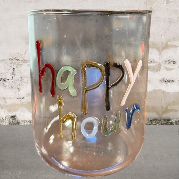 Anthropologie Other - Anthropologie The Love Notes Icon Juice Glass "Happy Hour" NEW